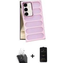 BUTİMAR'S Galaxy S24 Plus Yadigar Doku Özel Seri - Siyah 6d Antistatik Mat Seramik Hayalet Nano Ekran Koruyucu + Şeffaf Kamera Lens Koruma Cam