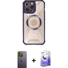 BUTİMAR'S iPhone 13 Pro Max Kutup Modern - Siyah Bilvis 5in1 5d Magic Hayalet Cam Ekran Koruyucu + Yeşil Neon Fosforlu Kamera Lens