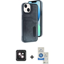 BUTİMAR'S iPhone 14 Yörünge Işık Serisi - Şeffaf Royal Nano Ekran Koruyucu + Pembe Pvd Metal Kamera Lens