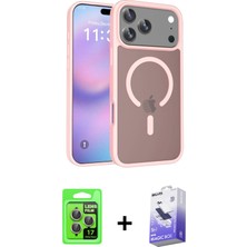 BUTİMAR'S iPhone 17 Pro Siluet Minimal Prime - Siyah Bilvis 5in1 5d Magic Hayalet Cam Ekran Koruyucu + Gri Raze Metal Kamera Lens