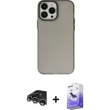 BUTİMAR'S iPhone 13 Pro Max Ahenk Çizgi Prime - Siyah Bilvis 5in1 5d Magic Hayalet Cam Ekran Koruyucu + Gümüş Raze Metal Kamera Lens