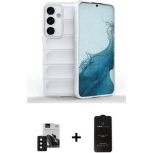BUTİMAR'S Galaxy S24 Atlas Koleksiyonu - Siyah 6d Antistatik Mat Seramik Hayalet Nano Ekran Koruyucu + Siyah Pvd Metal Kamera Lens