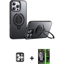 BUTİMAR'S iPhone 16 Pro Max Zirve Çizgi Prime - Şeffaf 360 Full Body Arka Koruyucu + Gümüş Pvd Metal Kamera Lens