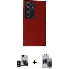 BUTİMAR'S Galaxy S24 Ultra Doruk Asil Koleksiyonu - Siyah Vanessa Magic Hayalet Cam + Siyah Pvd Metal Kamera Lens