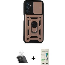 BUTİMAR'S Galaxy A14 4g Ahenk Klasik - Siyah 20D Premium Cam Ekran Koruyucu + Şeffaf Kamera Lens Koruma Cam