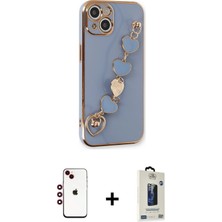 BUTİMAR'S iPhone 14 Nova Işık Prime - Siyah Bilvis Hayalet Cam Ekran Koruyucu + Kırmızı Shine Kamera Lens