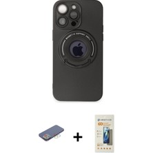 BUTİMAR'S iPhone 13 Pro Max Eksen Klasik Prime - Siyah 6d Mat Seramik Hayalet Nano Ekran Koruyucu + Mavi Renkli Kamera Lens Koruma Cam