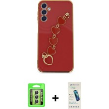 BUTİMAR'S Galaxy A24 4g Nova Işık Prime - Şeffaf Pasifik Cam Ekran Koruyucu + Gümüş Raze Metal Kamera Lens