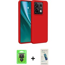 BUTİMAR'S Redmi Note 13 Pro 4g Kozmos Yansıma Özel Seri - Şeffaf Pasifik Cam Ekran Koruyucu + Siyah Raze Metal Kamera Lens