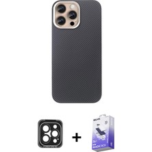 BUTİMAR'S iPhone 15 Pro Max Eksen Prime - Siyah Bilvis 5in1 5d Magic Hayalet Cam Ekran Koruyucu + Siyah Pvd Metal Kamera Lens