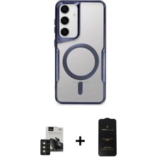 BUTİMAR'S Galaxy S24 Yadigar Klasik Özel Seri - Siyah 6d Antistatik Mat Seramik Hayalet Nano Ekran Koruyucu + Titan Gri Pvd Metal Kamera Lens