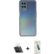 BUTİMAR'S Oppo A54 4g Ahenk Çizgi Serisi - Şeffaf Pasifik Cam Ekran Koruyucu + Şeffaf Kamera Lens Koruma Cam
