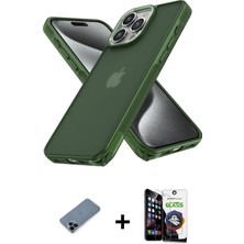 BUTİMAR'S iPhone 12 Pro Max Atlas Form - Şeffaf Temperli Cam Ekran Koruyucu + Siyah Shine Kamera Lens Koruma Cam