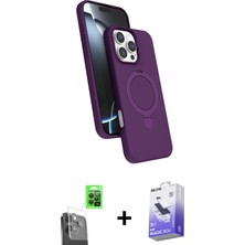 BUTİMAR'S iPhone 16 Pro Max Iz Işık Koleksiyonu - Siyah Bilvis 5in1 5d Magic Hayalet Cam Ekran Koruyucu + Siyah Raze Metal Kamera Lens