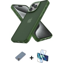BUTİMAR'S iPhone 12 Pro Max Atlas Form - Siyah 3D Antistatik Cam Ekran Koruyucu + Gümüş Metal Kamera Lens Koruma Cam