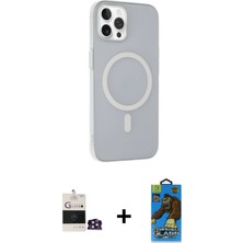 BUTİMAR'S iPhone 14 Pro Max Çekirdek Modern Prime - Siyah 18D Cam Ekran Koruyucu + Gold Bilvis Titan Kamera Lens