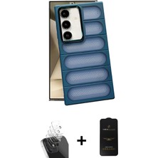 BUTİMAR'S Galaxy S24 Plus Yadigar Doku Özel Seri - Siyah 6d Antistatik Mat Seramik Hayalet Nano Ekran Koruyucu + Şeffaf Kamera Lens Koruma Cam