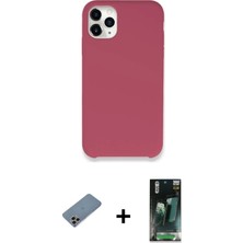 BUTİMAR'S iPhone 11 Pro Zirve Modern Özel Seri - Şeffaf 360 Full Body Arka Koruyucu + Gökkuşağı Shine Kamera Lens Koruma Cam