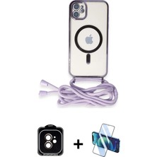BUTİMAR'S iPhone 11 Eksen Özel Seri - Siyah 3D Antistatik Cam Ekran Koruyucu + Turuncu Pvd Metal Kamera Lens