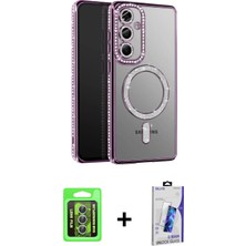 BUTİMAR'S Galaxy S26 Plus Siluet Işık Serisi - Siyah Bilvis 3D Cam Ekran Koruyucu + Gümüş Raze Metal Kamera Lens