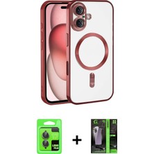 BUTİMAR'S iPhone 17 Nova Işık Özel Seri - Şeffaf 360 Full Body Arka Koruyucu + Gri Raze Metal Kamera Lens