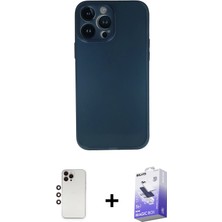 BUTİMAR'S iPhone 13 Pro Max Yadigar Yansıma Serisi - Siyah Bilvis 5in1 5d Magic Hayalet Cam Ekran Koruyucu + Gökkuşağı Shine Kamera Lens