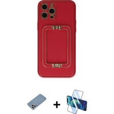 BUTİMAR'S iPhone 12 Pro Max Kozmos Minimal Prime - Siyah 3D Antistatik Seramik Nano Ekran Koruyucu + Gökkuşağı Shine Kamera Lens Koruma Cam