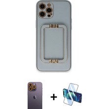 BUTİMAR'S iPhone 12 Pro Max Kozmos Minimal Prime - Siyah 3D Antistatik Seramik Nano Ekran Koruyucu + Sarı Neon Fosforlu Kamera Lens