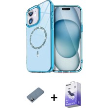 BUTİMAR'S iPhone 12 Kıvılcım Form Prime - Siyah Bilvis 5in1 5d Magic Hayalet Cam Ekran Koruyucu + Sierra Blue Shine Kamera Lens Koruma Cam