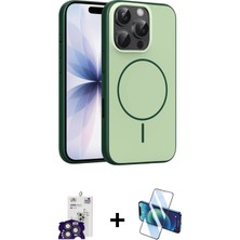 BUTİMAR'S iPhone 16 Pro Max Atlas Asil Prime - Siyah 3D Antistatik Cam Ekran Koruyucu + Titanyum Gri Bilvis Titan Kamera Lens