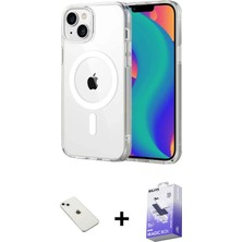 BUTİMAR'S iPhone 14 Ahenk Minimal Serisi - Siyah Bilvis 5in1 5d Magic Hayalet Cam Ekran Koruyucu + Sierra Blue Diamond Kamera Lens