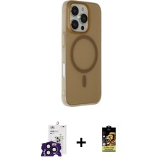 BUTİMAR'S iPhone 16 Pro Max Çekirdek Modern Prime - Siyah Buffer Cam Ekran Koruyucu + Siyah Bilvis Titan Kamera Lens