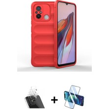BUTİMAR'S Redmi 12C Atlas Koleksiyonu - Siyah 3D Antistatik Seramik Nano Ekran Koruyucu + Şeffaf Kamera Lens Koruma Cam