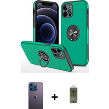 BUTİMAR'S iPhone 12 Pro Max Odak Form Prime - Siyah Joko Magic 5d Hayalet Cam + Mavi Neon Fosforlu Kamera Lens