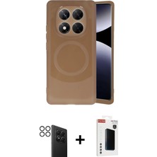 BUTİMAR'S Redmi Note 14 Pro 4g Ufuk Serisi - Şeffaf Hayalet Polymer Nano Ekran Koruyucu + Siyah Pvd Metal Kamera Lens