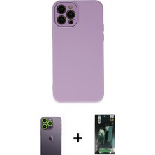 BUTİMAR'S iPhone 12 Pro Çekirdek Modern Serisi - Şeffaf 360 Full Body Arka Koruyucu + Yeşil Neon Fosforlu Kamera Lens