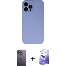 BUTİMAR'S iPhone 13 Pro Max Ahenk Serisi - Siyah Bilvis 5in1 5d Magic Hayalet Cam Ekran Koruyucu + Beyaz Neon Fosforlu Kamera Lens