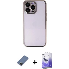 BUTİMAR'S iPhone 13 Pro Max Vadi Minimal - Siyah Bilvis 5in1 5d Magic Hayalet Cam Ekran Koruyucu + Açık Yeşil Metal Kamera Lens Koruma Cam