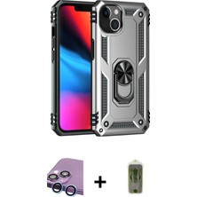 BUTİMAR'S iPhone 14 Plus Ahenk Klasik Koleksiyonu - Siyah Joko Magic 5d Hayalet Cam + Mavi Raze Metal Kamera Lens