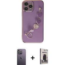 BUTİMAR'S iPhone 13 Pro Max Nova Işık Prime - Siyah Bilvis Hayalet Cam Ekran Koruyucu + Beyaz Neon Fosforlu Kamera Lens