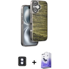 BUTİMAR'S iPhone 16 Atlas Minimal Özel Seri - Siyah Bilvis 5in1 5d Magic Hayalet Cam Ekran Koruyucu + Mavi Pvd Metal Kamera Lens