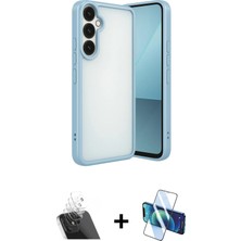 BUTİMAR'S Galaxy A24 4g Vadi Minimal - Siyah 3D Antistatik Cam Ekran Koruyucu + Şeffaf Kamera Lens Koruma Cam