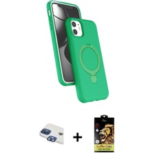 BUTİMAR'S iPhone 11 Iz Işık Koleksiyonu - Siyah Buffer Cam Ekran Koruyucu + Lacivert Pers Alüminyum Kamera Lens