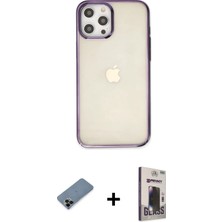 BUTİMAR'S iPhone 12 Pro Max Doruk Doku Prime - Siyah Bilvis Hayalet Cam Ekran Koruyucu + Siyah Shine Kamera Lens Koruma Cam