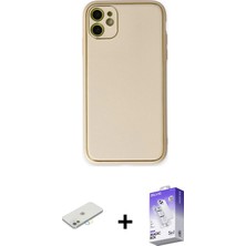 BUTİMAR'S iPhone 12 Yadigar Klasik - Siyah Bilvis 5in1 3D Magic Cam Ekran Koruyucu + Sarı Renkli Kamera Lens Koruma Cam