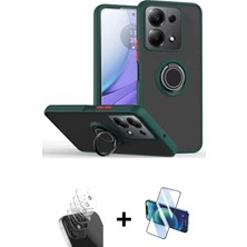 BUTİMAR'S Redmi Note 13 Pro 4g Yörünge Çizgi - Siyah 3D Antistatik Seramik Nano Ekran Koruyucu + Şeffaf Kamera Lens Koruma Cam