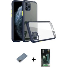 BUTİMAR'S iPhone 11 Pro Nova Asil Özel Seri - Şeffaf 360 Full Body Arka Koruyucu + Gökkuşağı Shine Kamera Lens Koruma Cam