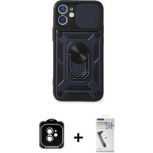BUTİMAR'S iPhone 11 Ahenk Klasik - Şeffaf Uv Polymer Nano Ekran Koruyucu + Turuncu Pvd Metal Kamera Lens
