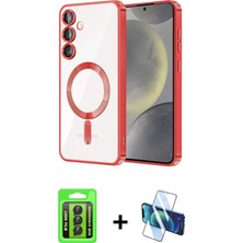 BUTİMAR'S Galaxy A15 4g Nova Işık Özel Seri - Siyah 3D Antistatik Seramik Nano Ekran Koruyucu + Siyah Raze Metal Kamera Lens