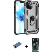 BUTİMAR'S iPhone 12 Pro Max Ahenk Klasik Koleksiyonu - Siyah 360 Mat Full Body Arka Koruyucu + Gold Shine Kamera Lens Koruma Cam